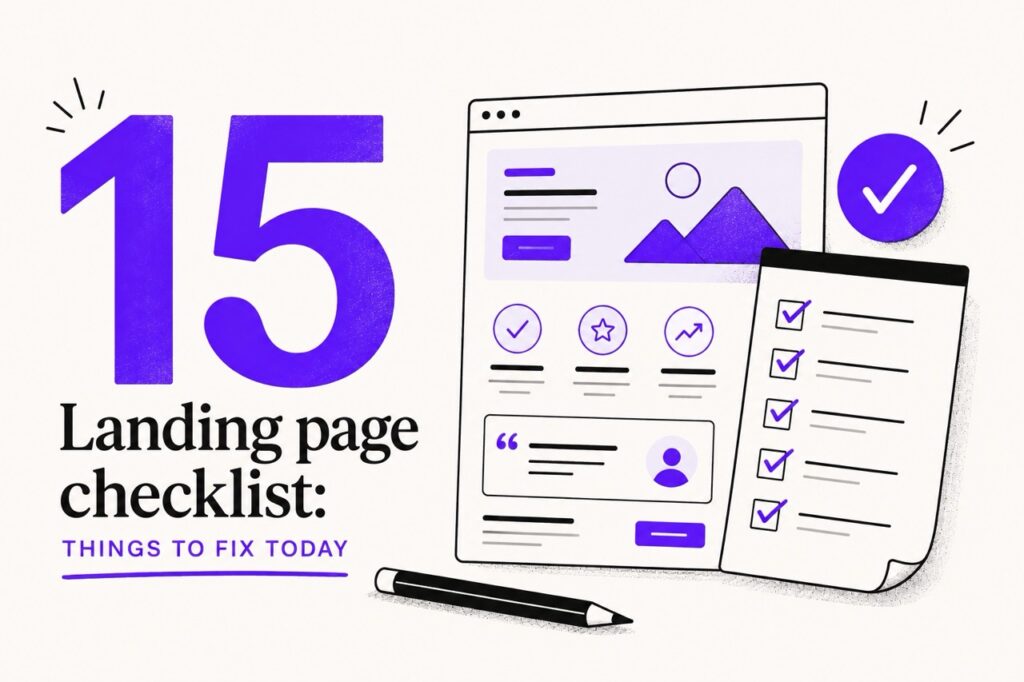 Landing Page Checklist: 15 Things to Fix Today